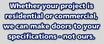 Custom Door Manufacturing